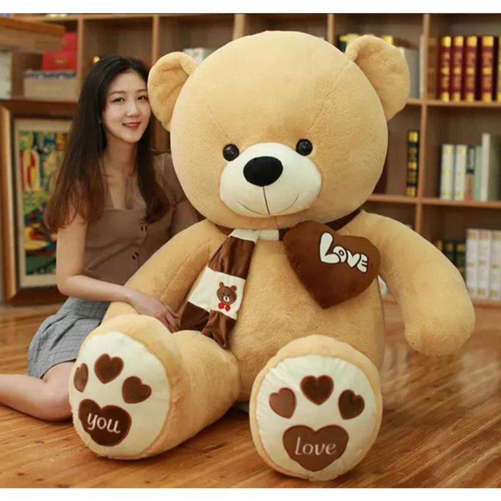 Promo Boneka Teddy Bear Love 1 Meter Boneka Teddy Bear Boneka Beruang Jumbo 1 Meter Boneka Besar Bon