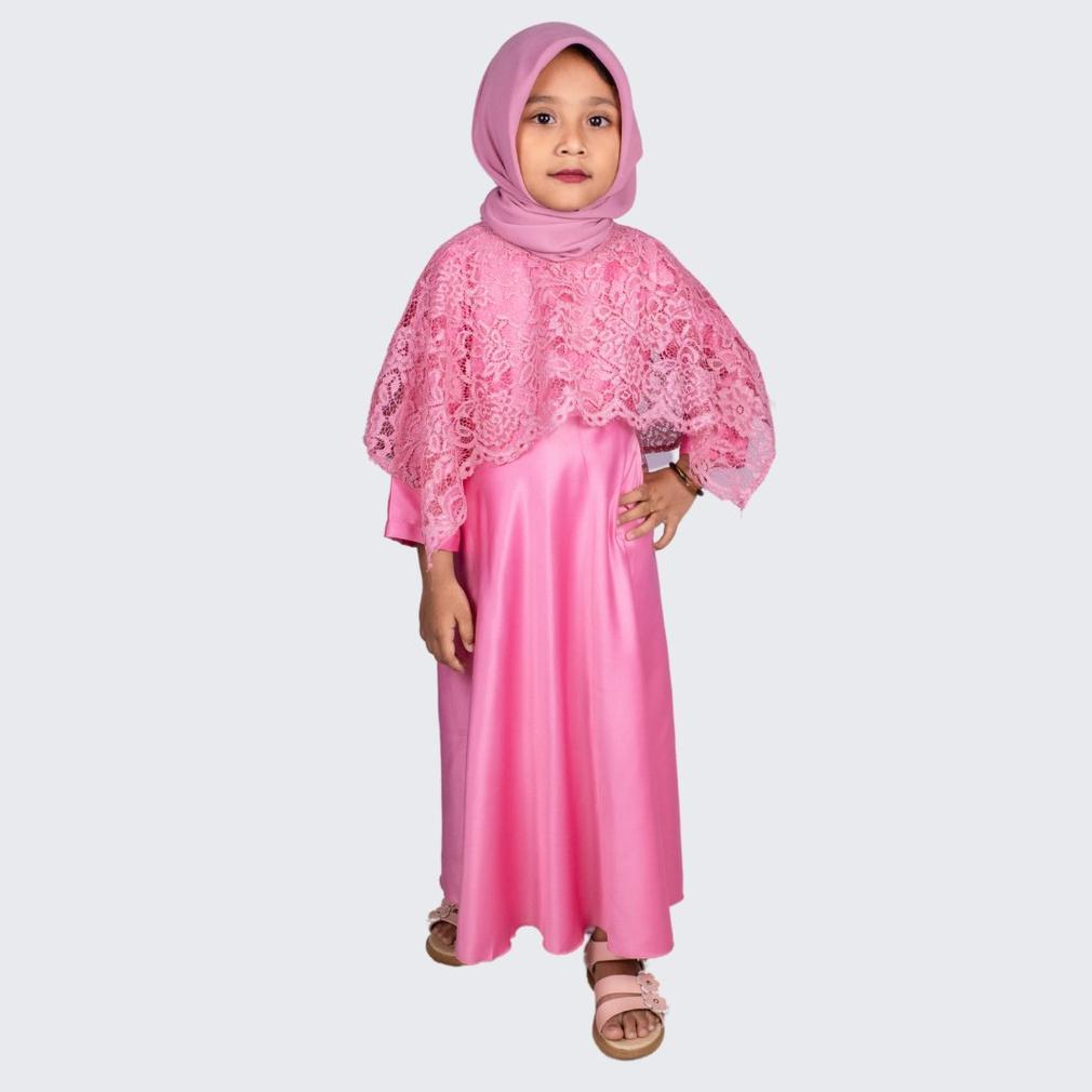 PREMIUM Set gamis Cape brokat ANAK