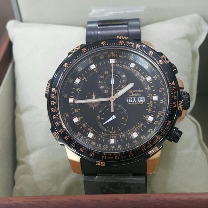 ALEXANDRE CHRISTIE AC6476 / AC 6476 MC ROSEGOLD BLACK MAN