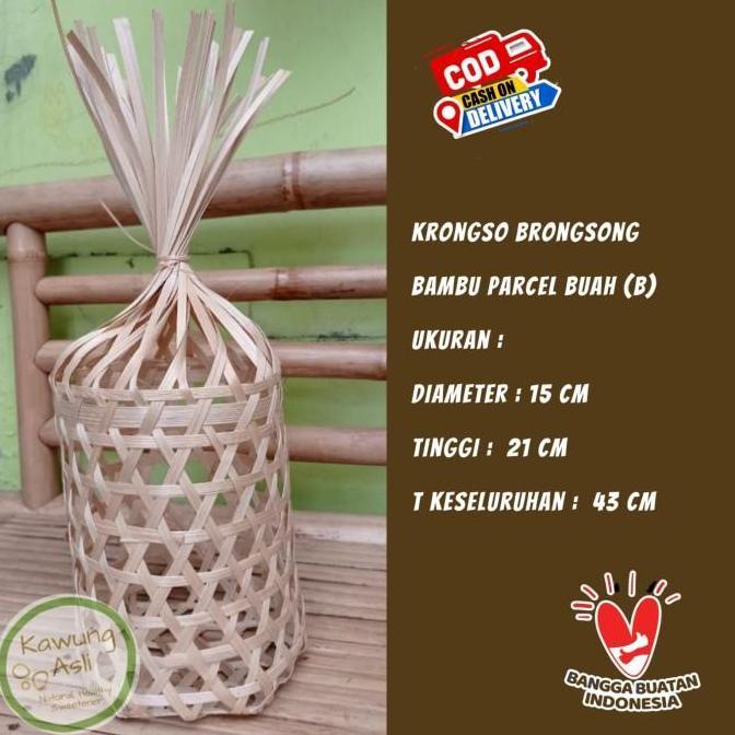 Krongso Brongsong Bambu Parcel Buah Keranjang Anyaman Bambu Hampers