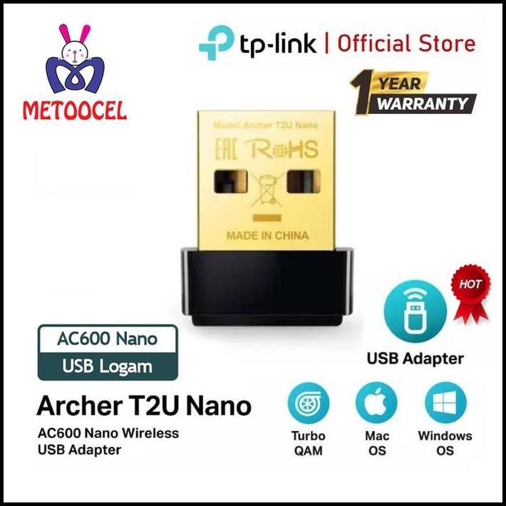 TP-LINK Archer T2U Nano AC600 Dual Band Wireless USB Adapter Wifi Router