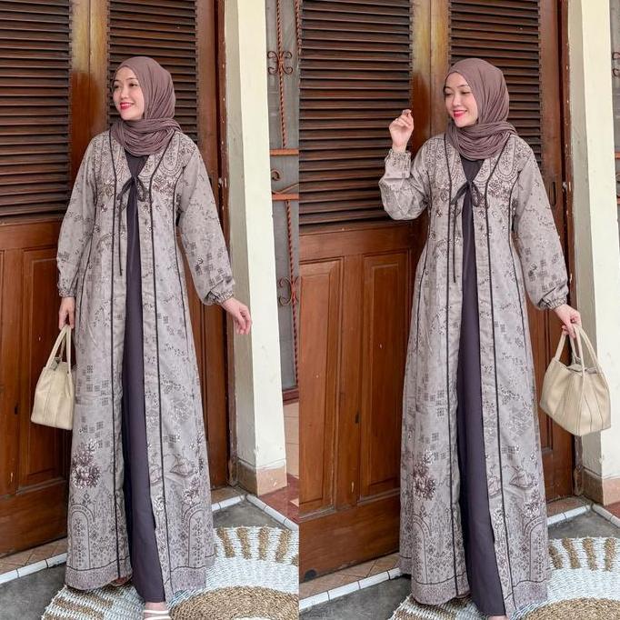 Joley Cloth - NEW Alia Dress Motif Terbaru 2026 Abaya Simple Gamis Bridesmaid Wanita Sarimbit Seraga