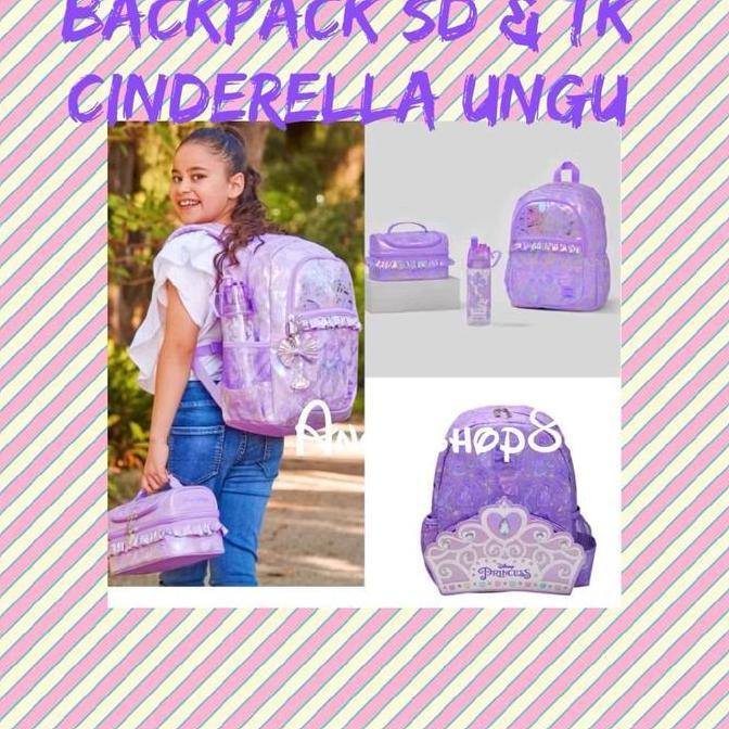 TAS ANAK SEKOLAH SD CINDERELLA PURPLE /UNGU