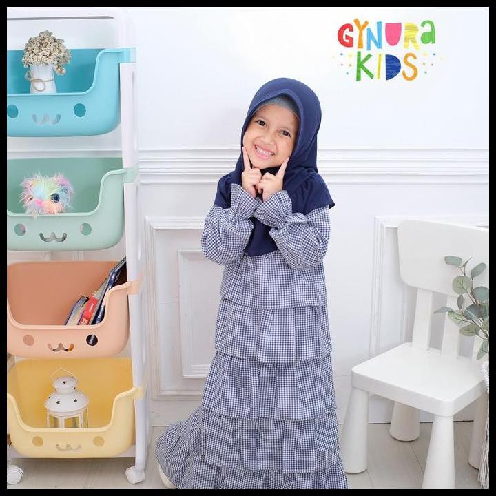 Gamis Anak Cantik Bahan Katun Gynura Kids 100% Original