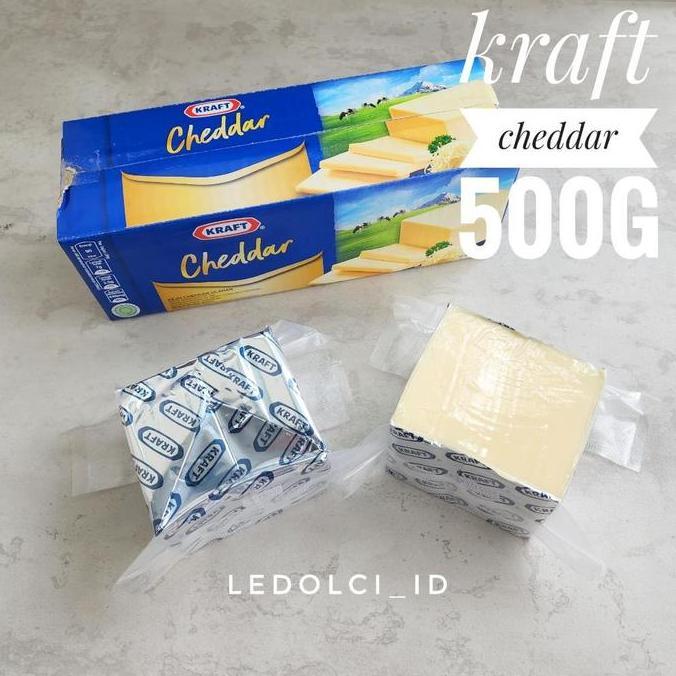 Mlkiron- Kraft Cheddar  500 G Potongan | Keju Kraft Cheddar 500 G Vacuum