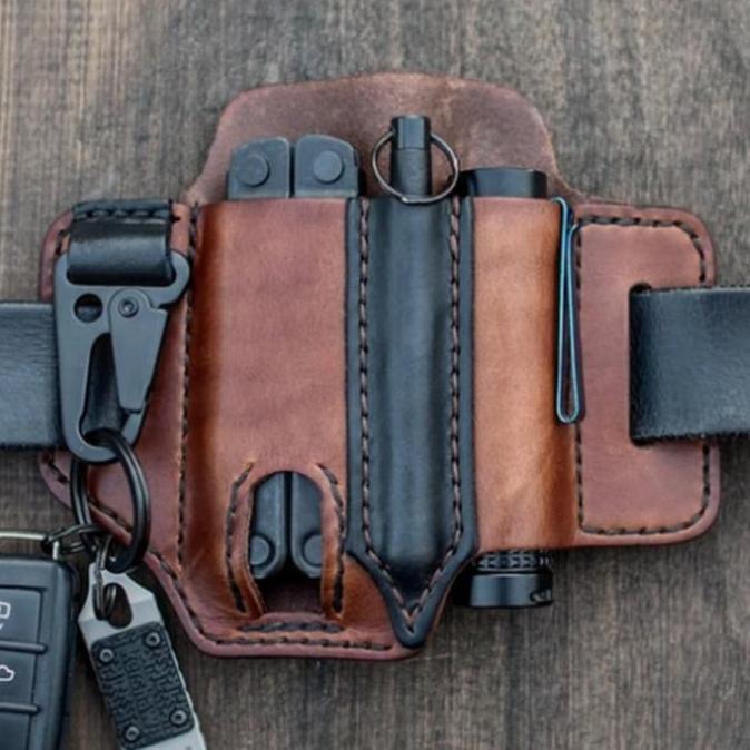 Import HOLSTER POUCH POCKET BELT PU LEATHER KANTONG SABUK MULTITOOLS