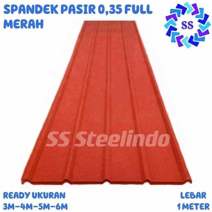 Avastashop - ATAP BAJA RINGAN SPANDEX / SPANDEK/ SPANDECK PASIR MERAH ,35 MM FULL