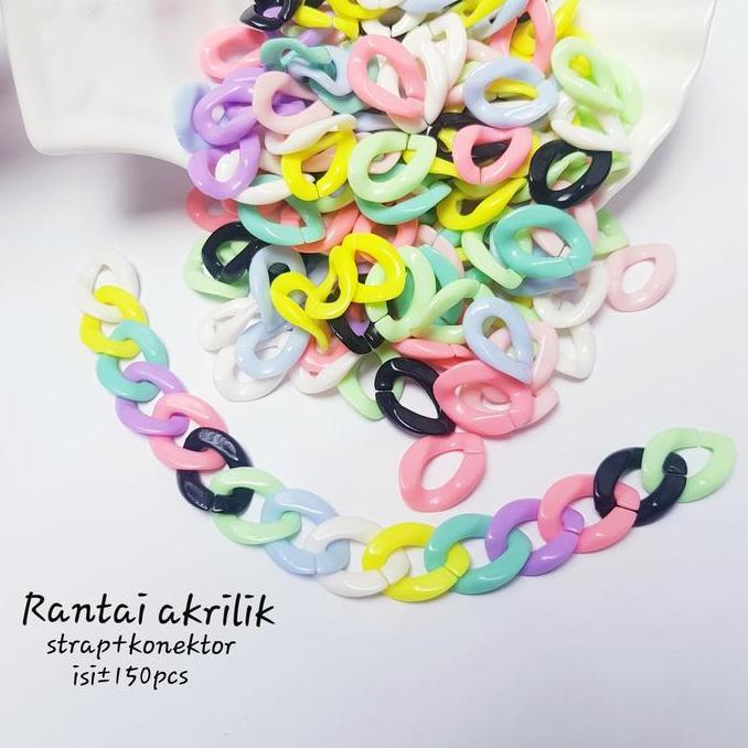 MANIK MOTE RANTAI AKRILIK UNTUK BAHAN STRAP DAN KONEKTOR
