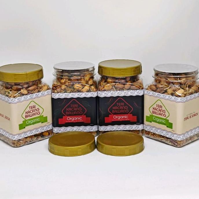 Foodx- Teri Kacang Organic, Mama Ella,  Camilan Sehat, Teri Medan, Snacks, Kacang Goreng, Bawang Gor