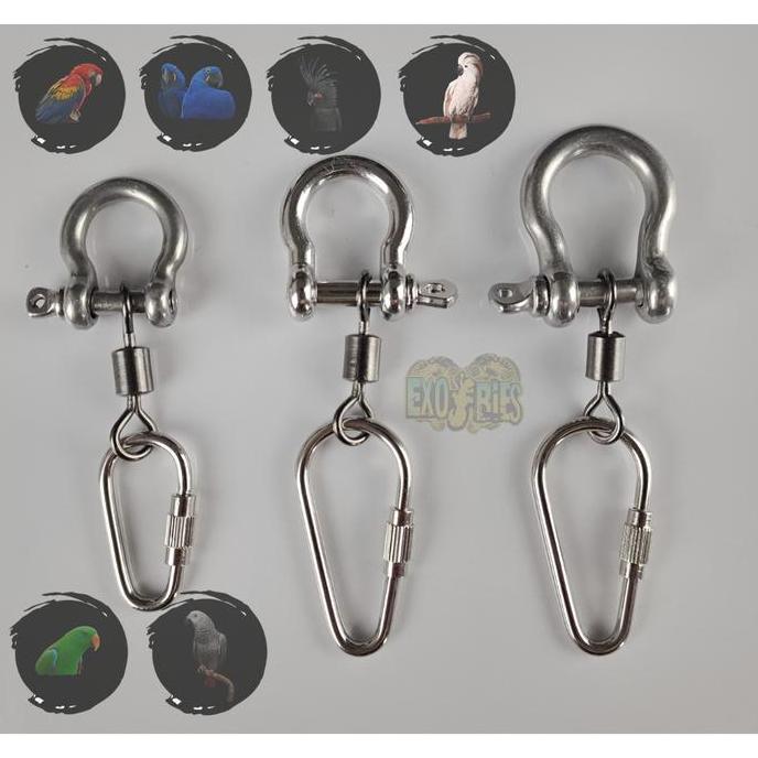 Kicaudor- Borgol Kaki Burung Paruh Bengkok Model Omega | Borgol Kaki Parrot | Pengait Kaki Burung Pa