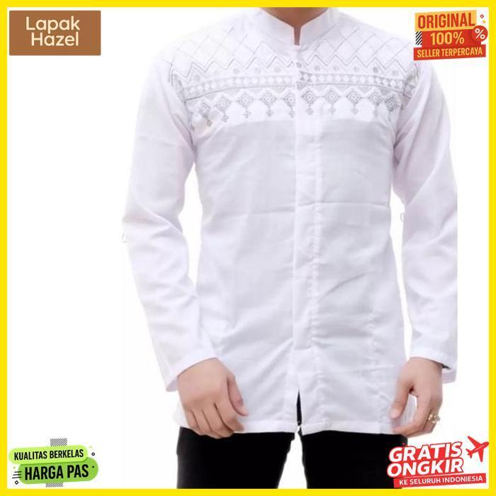 Murah Baju Koko Putih Lengan Panjang Remaja/Dewasa