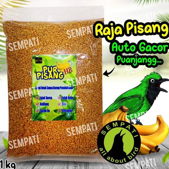 Kicaudor- Sempati Pur Pisang 1Kg Voer Pakan Burung Pemakan Buah Burung Jalak Suren Cucak Ijo Jalak K