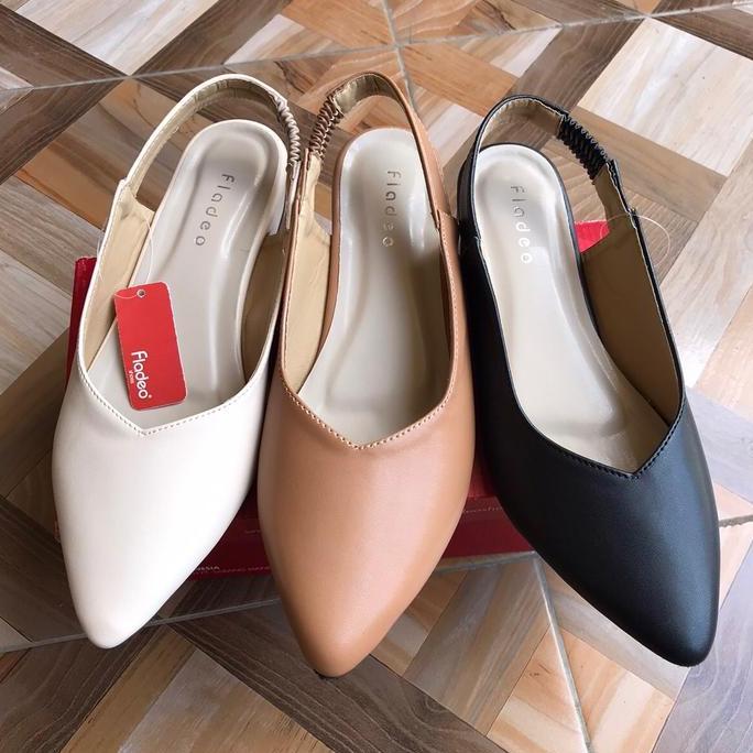BEST SELLER  Sandal Heels Fladeo Wanita 3cm LIK Sendal Tali Belakang Karet Shoes BEST SELLER 