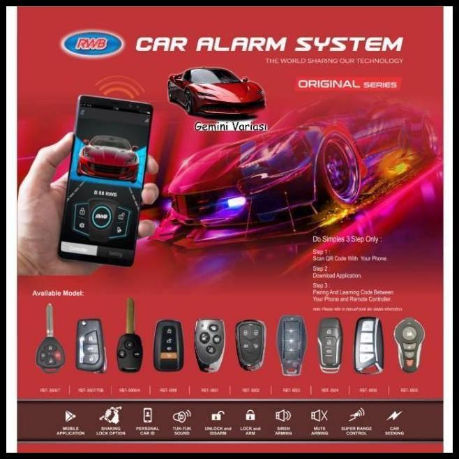 DISKON ALARM MOBIL RWB / ALARM CAR SYSTEM SMART PHONE ANDROID 