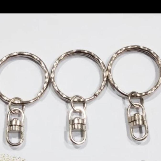 Ring gantungan kunci 25mm join angka 8