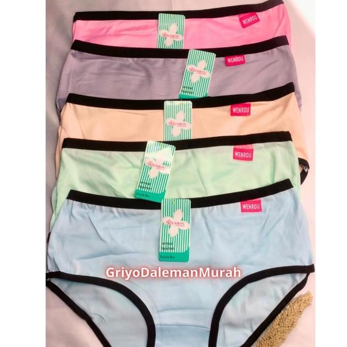 Nyaman- 12 Pcs Cd Wenrou Celana Dalam Anak Perempuan Remaja Sd Smp Katun Adem