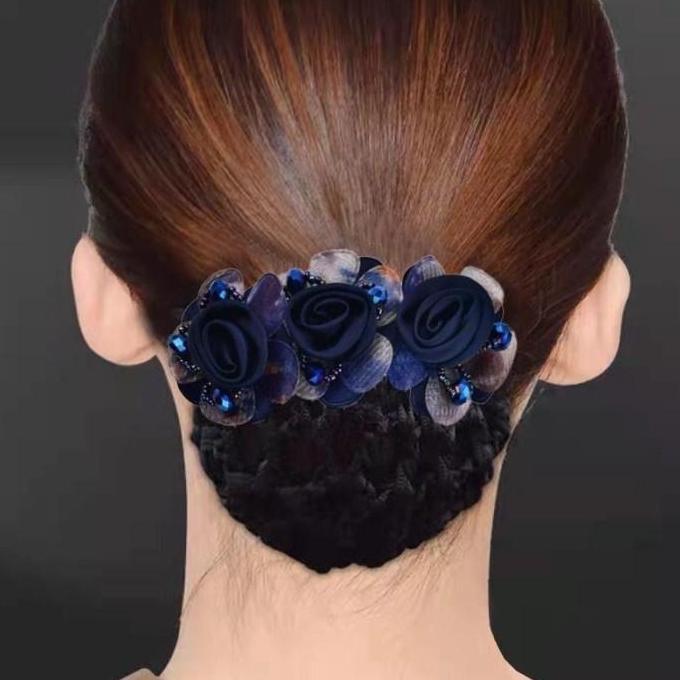 Lansungkirim- Jepit Bunga Mutiara Harnet / Jepit Otometis Harnet / Jepitan Sanggulan