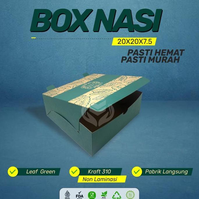 Packingpac- Dus Nasi 20X20 Dus Nasi Kotak 20X20 20X20 Dus Catering (Isi 25Pcs)