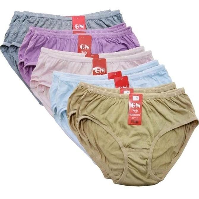 Nyaman- Paket 1 Lusin Cd Golden Nick Bahan Katun Untuk Wanita Dengan Motif Cewek - Model Terbaru