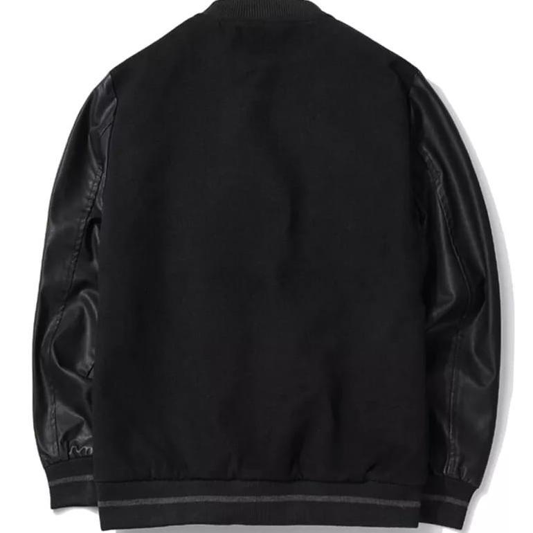 Cuci Gudang Dhozen Jaket Varsity Polos Elegan Original