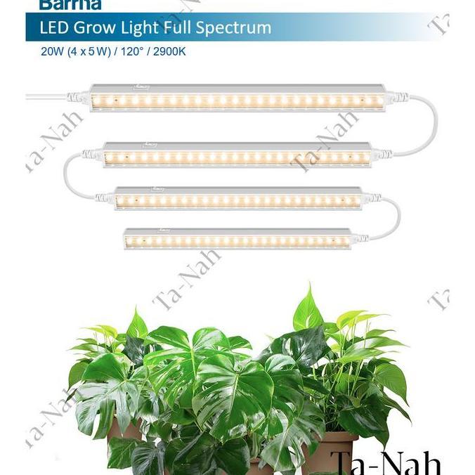 Promo Barrina T5 Batten 5W 30Cm 2900K 120 Led Grow Light Full Spectrum - Lampu Tanaman