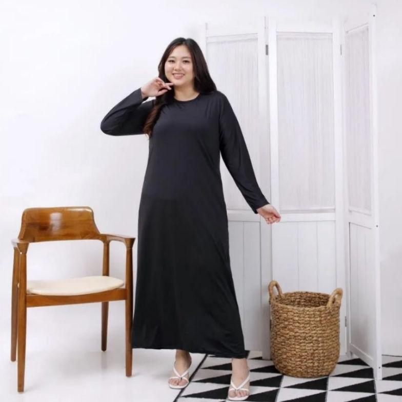Inner Gamis Jumbo Lengan Panjang Jersey Premium