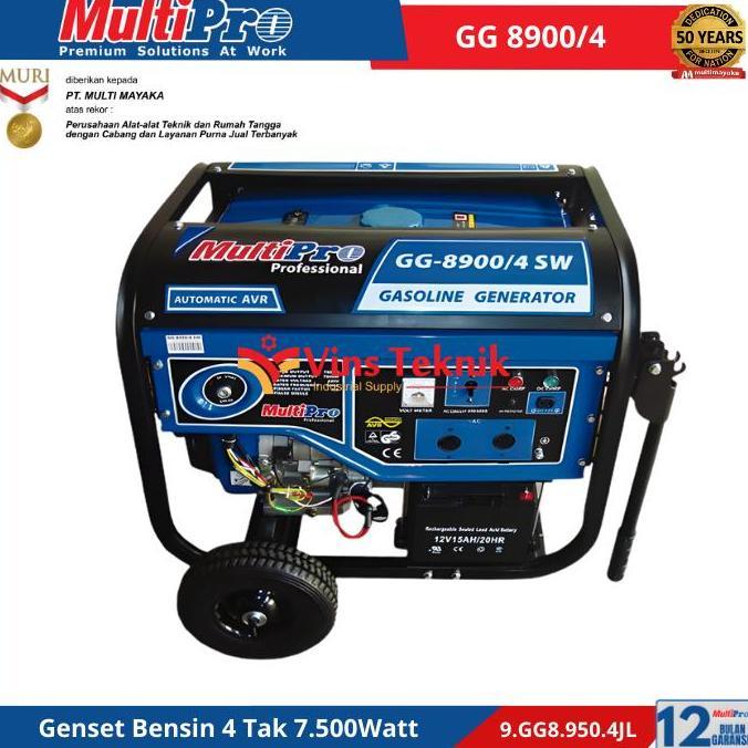 MULTIPRO GG 8900/4 Mesin Genset Listrik Genset Bensin Generator Genset 7.500Watt GG8900/4