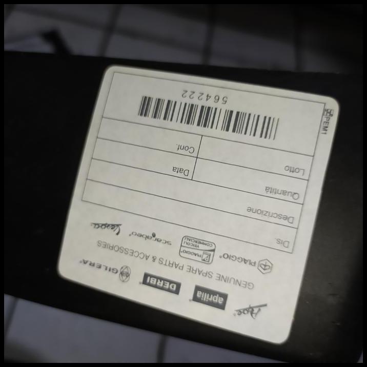 DISKON TOOLTRAY VESPA EXCEL SPARTAN PX ORIGINAL PIAGGIO NOS MULUS 