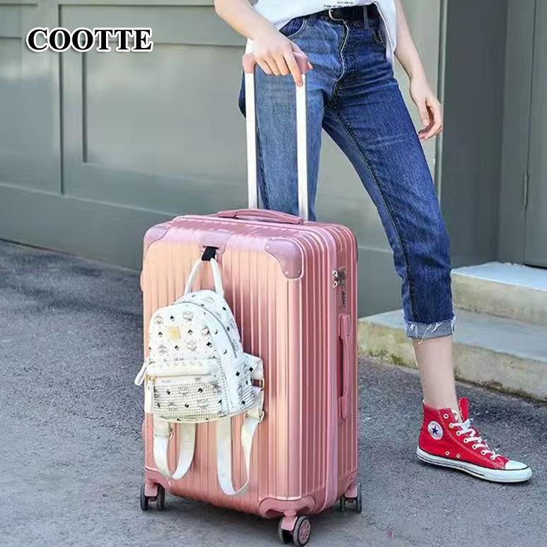 Koper Kabin Bagasi ABS+PC 24inch tas koper besar 22inci anak perempuan Kokoh