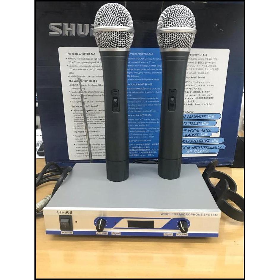 TERBARU PROFESSIONAL WIRELESS MICROPHONE SYSTEM - MIC WIRELESS 2 MIC VHF 