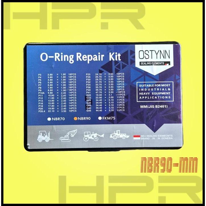 TERLARIS NBR-90 RUBBER ORING O-RING BOX SET MM JIS B2401 - KARET SEAL ANTI BOCOR - MOTOR - MOBIL - P
