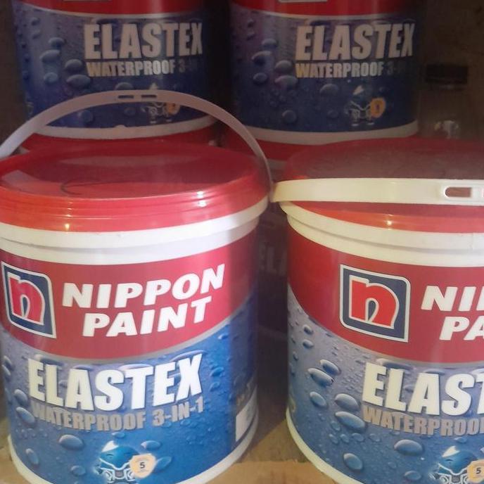 Tektok- Elastex 4 Kg Waterproof 3 In 1 Nippon Paint Elastex 4Kg Abu2 Putih Elastex Warna 4 Kg Galon 
