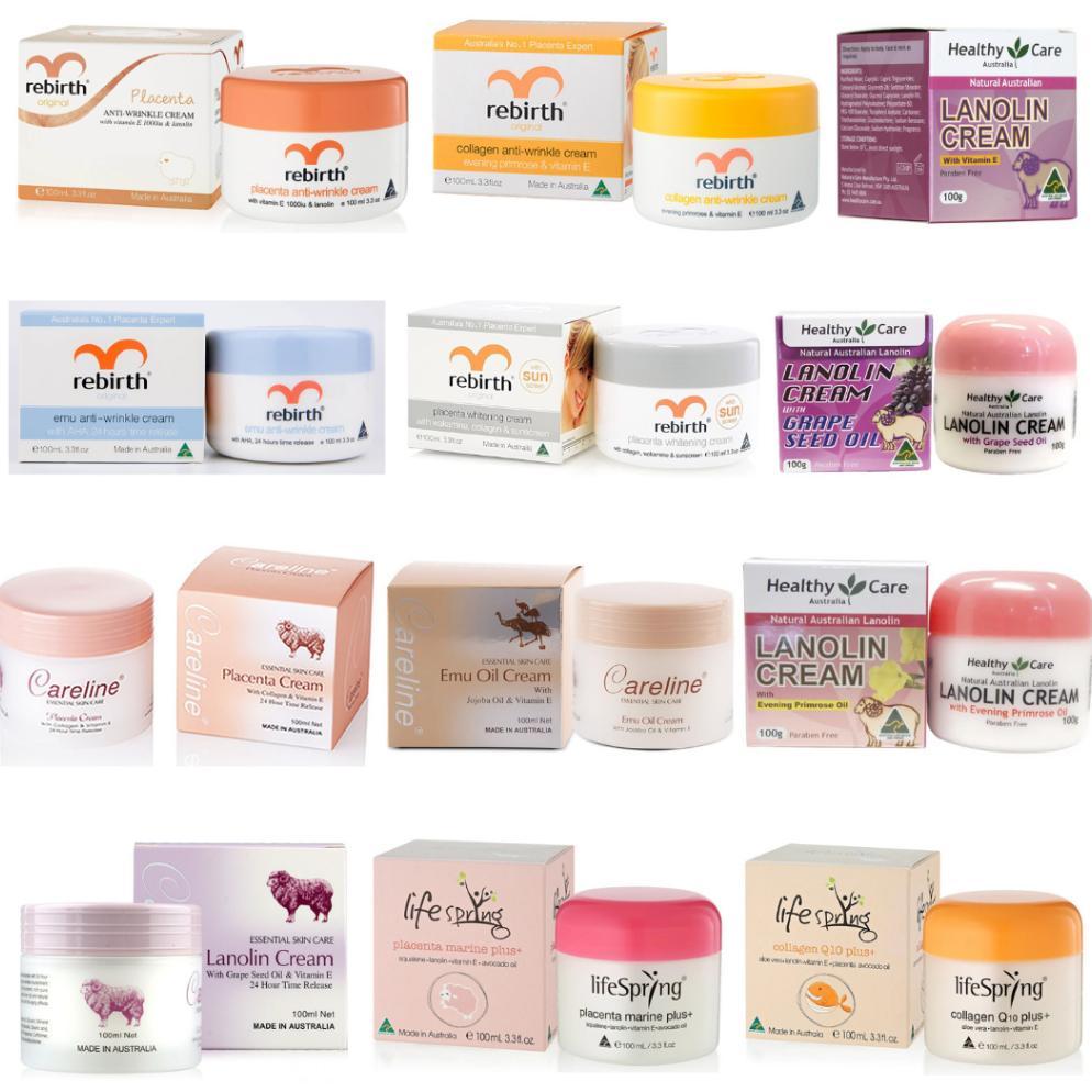 Rebirth / careline / healthy care / life spring lanolin , placenta , krim wajah australia , anti wri