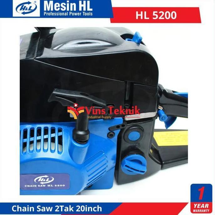 H&L HL 5200 Mesin gergaji kayu Chain Saw chainsaw 20inch HL5200 HL5200