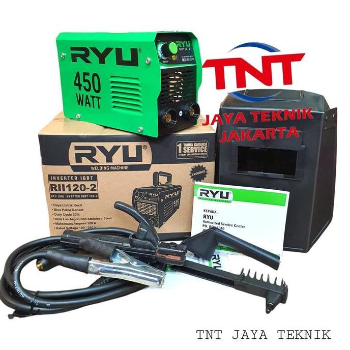 MESIN LAS INVERTER RYU RII 450WATT / TRAFO LAS 450 WATT RYU 120 AMPERE ORIGINAL DAN TERPERCAYA