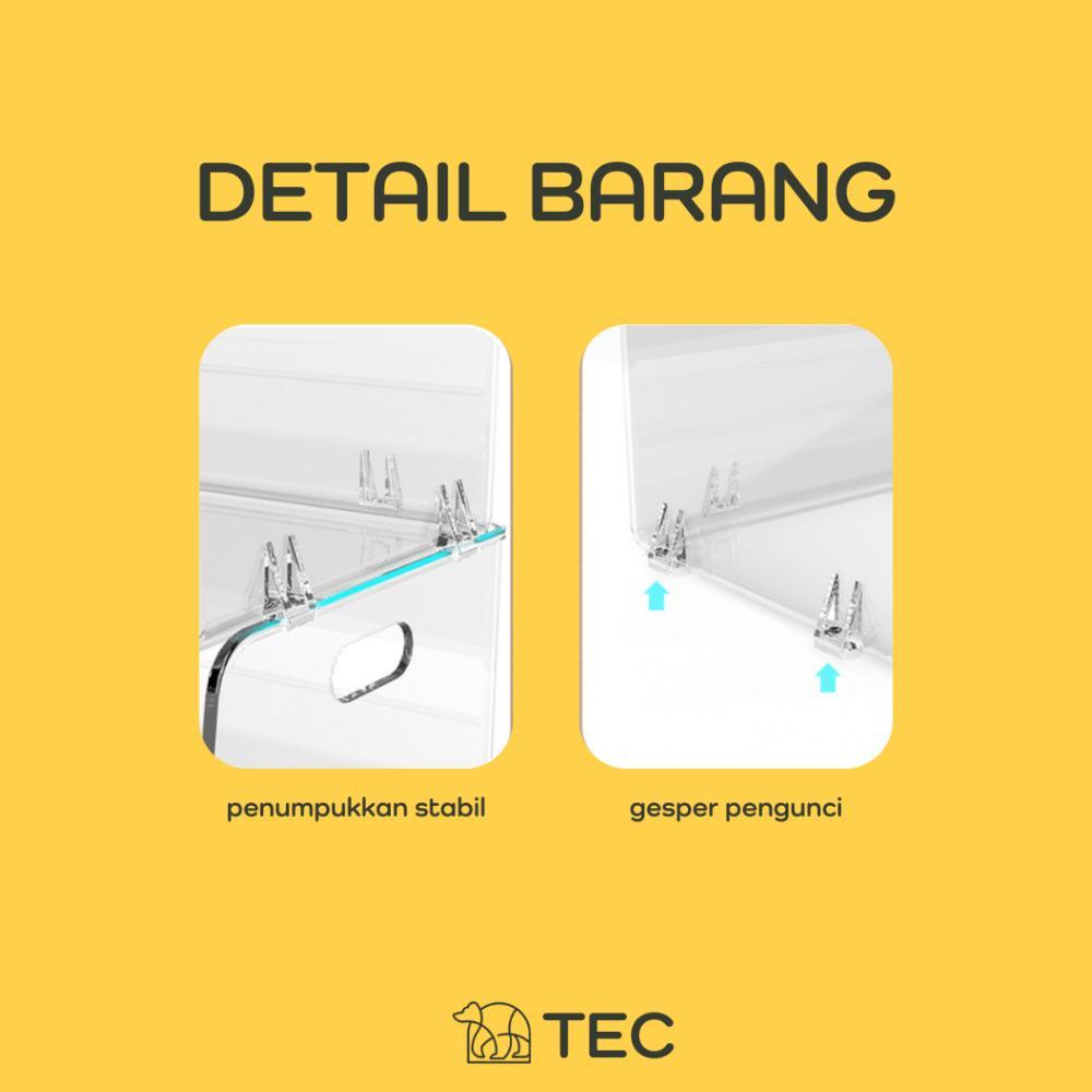 df-7 Tempat Penyimpanan TEC HONO Acrylic Organizer Book Organizer Snacks Table Organiser Skincare Or