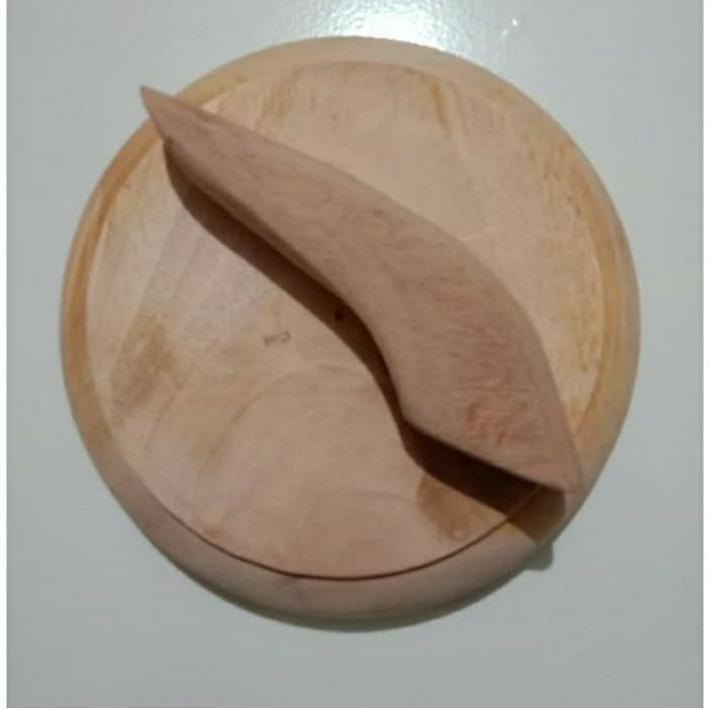 Cobek Kayu - Ulekan Kayu - Set Cobek & Ulekan Kayu - Cobek Kayu Ukuran Sedang - Cobek Sambal Unik