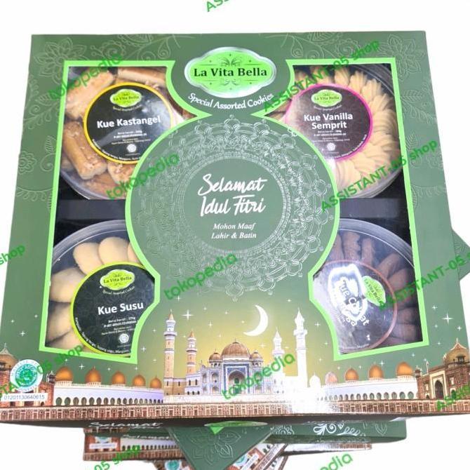 Kue Kering Kue Lebaran Gift Box Kue La Vita Bella Isi 4 Kotak Promo Lebaran