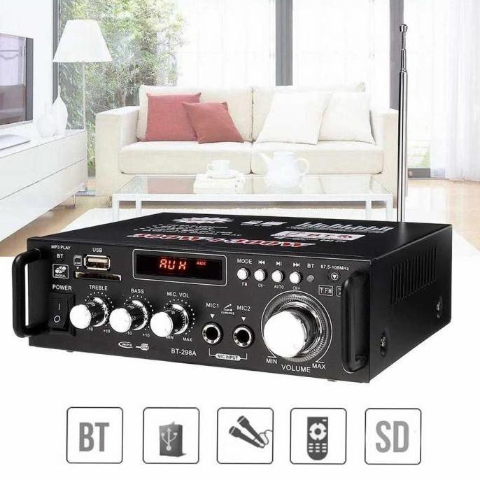 Taffware Bluetooth Eq Audio Amplifier Karaoke Fm Radio 600W Ampli