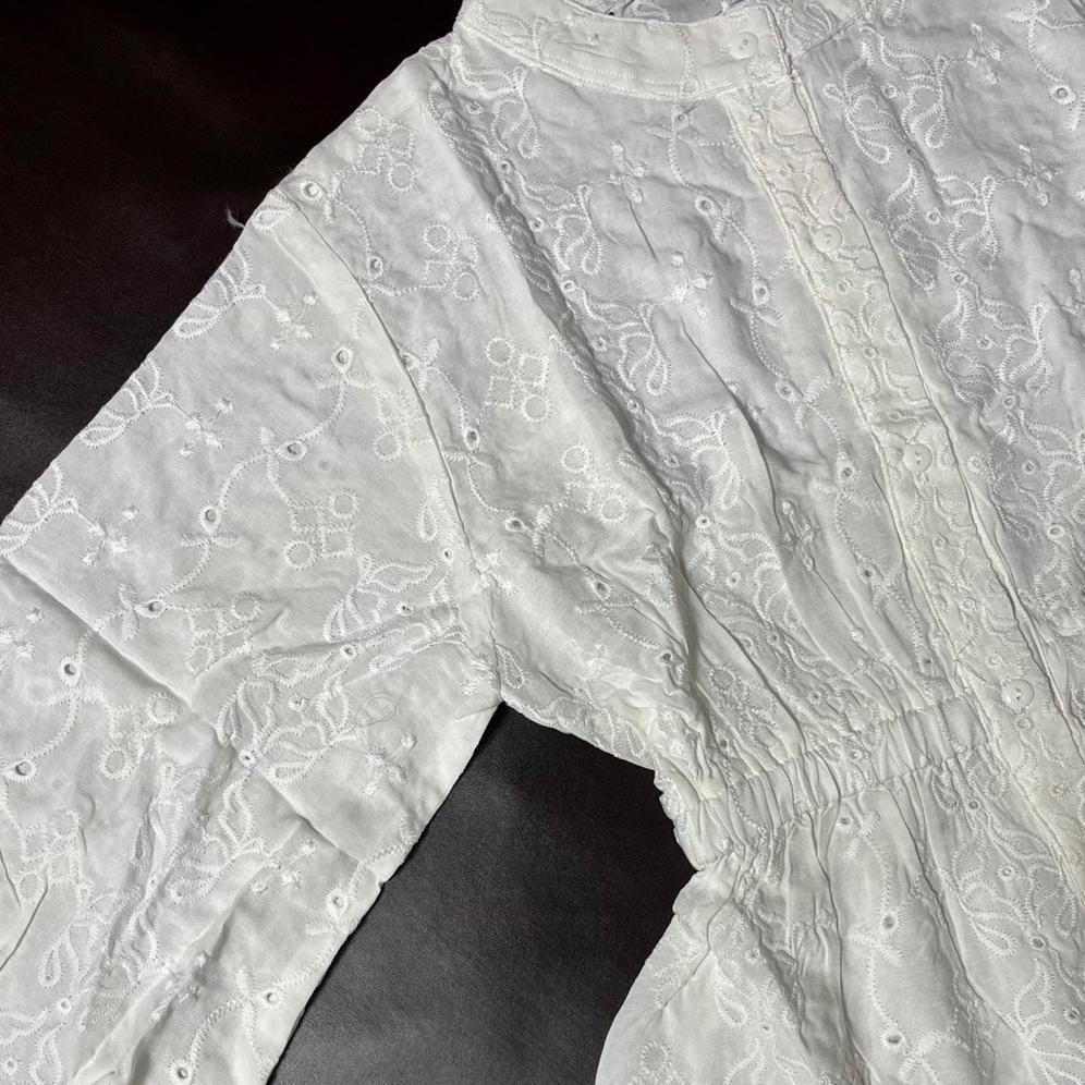 pengiriman cepat Sarea Blouse Korean Style - Blouse Katun Bordir-Blouse Wanita-Katun Bolong-Bordir B