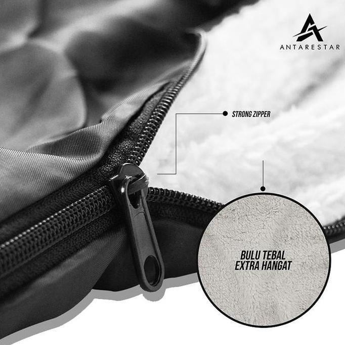 Tothemoon- Antarestar Official Paket Hemat Polar Bulu Tidur Camping Free Matras Antarestar Bag Tikar