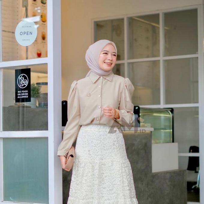 AM.inDesign - Hyeri Shirt / Top Cotton Madonna / Atasan Wanita / Fashion Hijab Muslim
