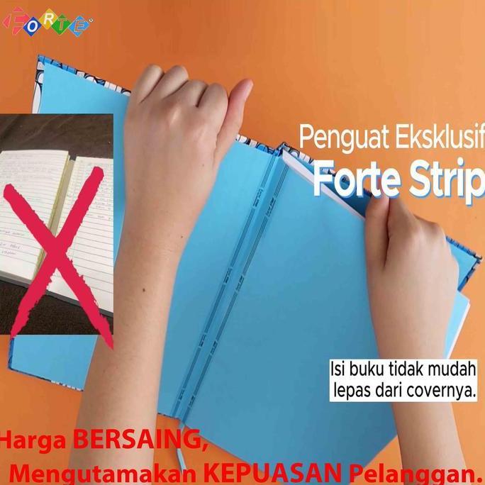 Buku Hard Cover Forte Folio isi 100 lembar / Besar  Ukuran F4 Buku Akutansi Laporan Kas Garis