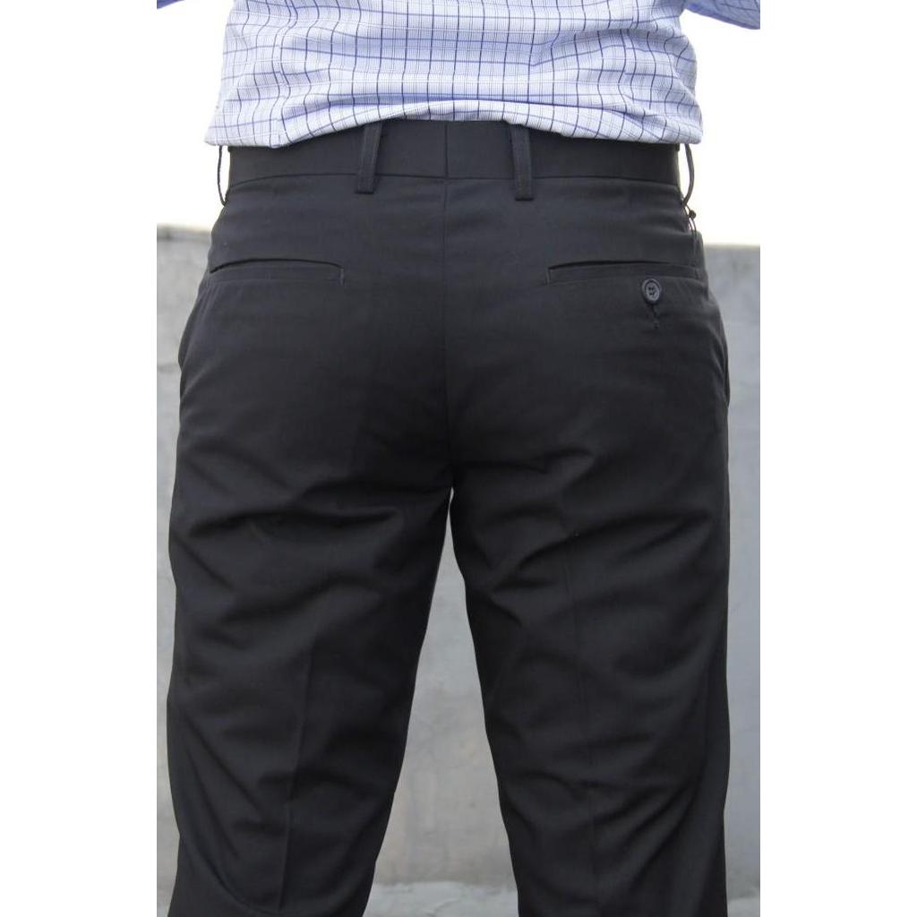 Celana Kerja Formal Pria Stanley Adams Hitam Slimfit | Celana Bahan