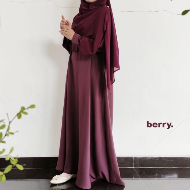 BESTPROMO Abaya Polos wanita / Gamis santri remaja putri terbaru Ukuran S M L XL XXL