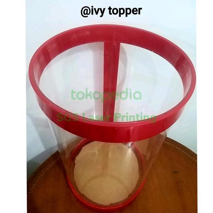 Tabung Aquarium Es buah Acrylic BULAT Wadah minuman Akrilik