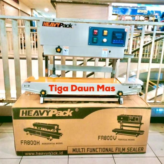 Continous Band Sealer Mesin segel plastik FR-800PV Vertikal HEAVYPACK