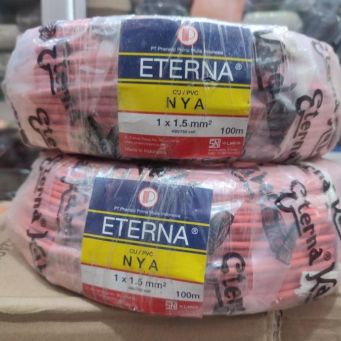 Murah Kabel Eterna Nya 1X1.5 Mm 100 Meter/Kabel Tunggal Eterna 1X1.5Mm 100 M