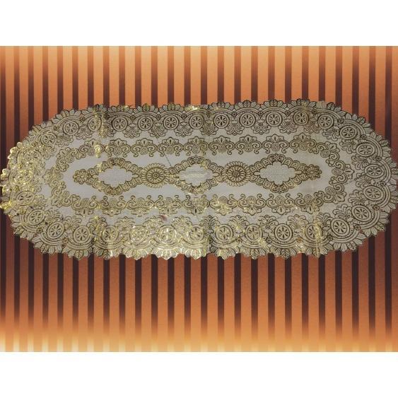 DISKON TAPLAK MEJA OVAL EMAS JUMBO/TAPLAK MEJA TAMU EMAS OVAL JUMBO