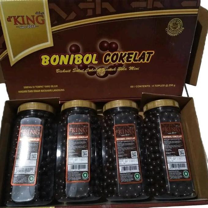 Bonibol Coklat / MEGABALL COKLAT D'KING 1 dus isi 4 toples Food Chocolate Snack TH